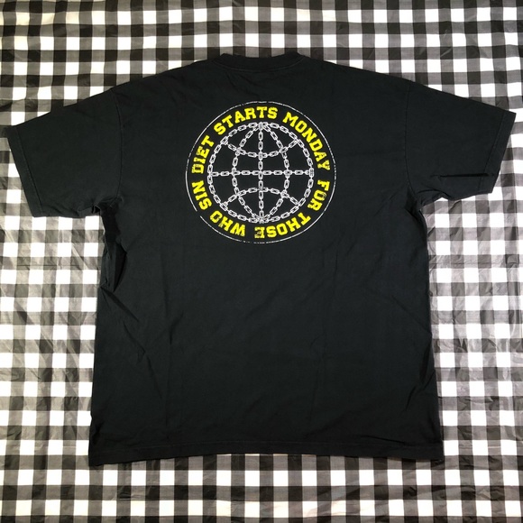 For Those Who Sin X Diet Starts Monday Chains Tee - Picture 1 of 7